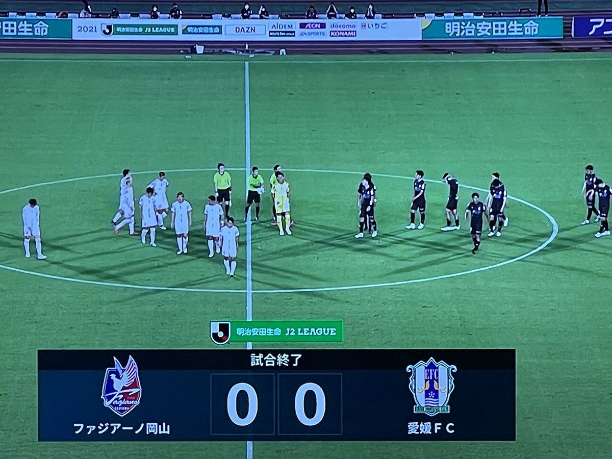 モコファジ On Twitter 明治安田生命j2リーグ 第28節 試合終了 ファジアーノ岡山vs愛媛fc ０ ー ０ なんとしても勝ちたかった試合 堅守と梅田選手のスーパーセーブで なんとか凌ぎ切った試合展開 やはり得点力という部分でデューク選手の素晴らしさが明らかになって