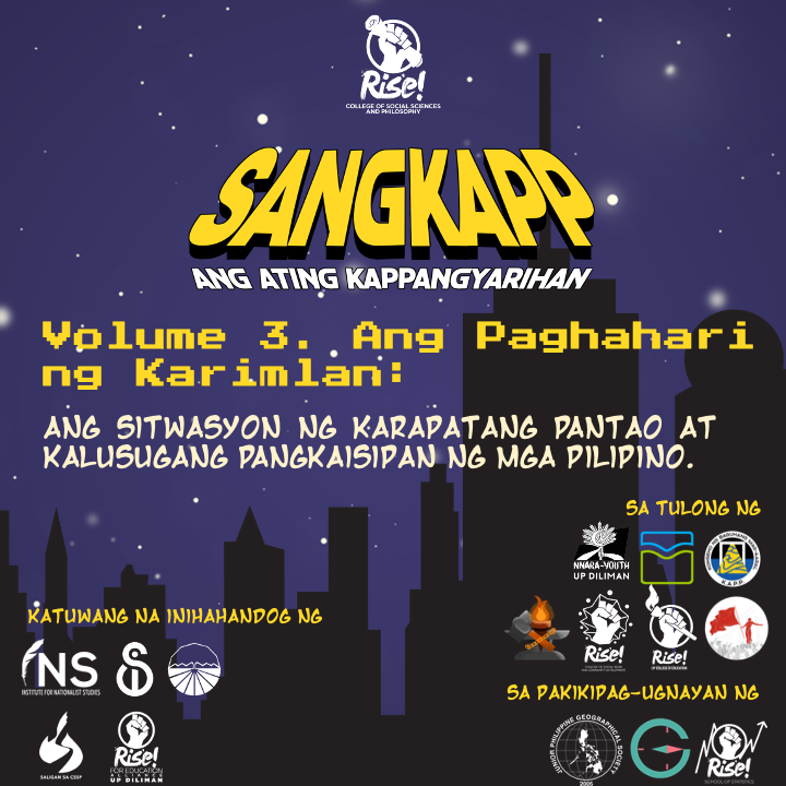 R4E_CSSP's tweet photo. Kumusta ka na, Konsensya ng Bayan?

Kumusta na kaya ang kalagayan ng ating mga kasama? Kumusta na kaya ang ating mga karapatan? Alamin natin ito sa ikatatlong araw ng SangKAPP: Ang KAPPangyarihan ng Konsensya ng Bayan!

~https://t.co/TXevBMPlpL~ https://t.co/i1qMPFP6V9