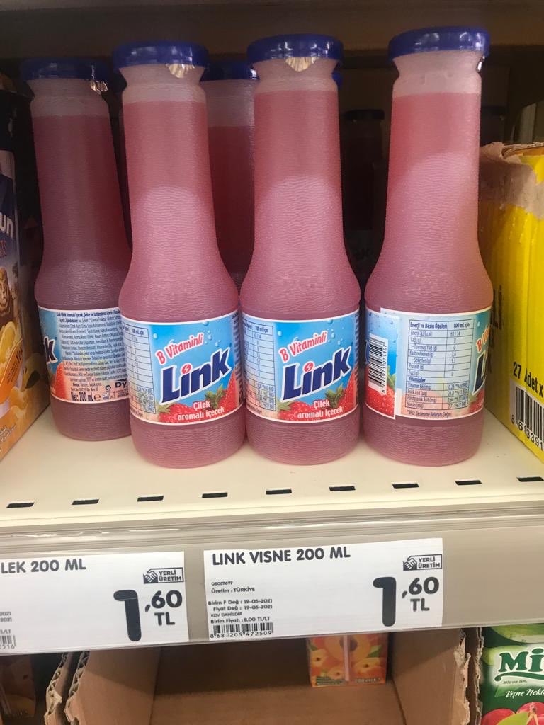 <a href="/enginozkoc/">Engin Özkoç</a> Yine yalan yine algı operasyonu.
Bizim markette Link’in fiyatı, 1.60

Sizin verdiğiniz fiyat 330 ml kutu kola fiyatı.
Kaldı ki 330 ml link de yok.
Şaka gibisiniz 😃