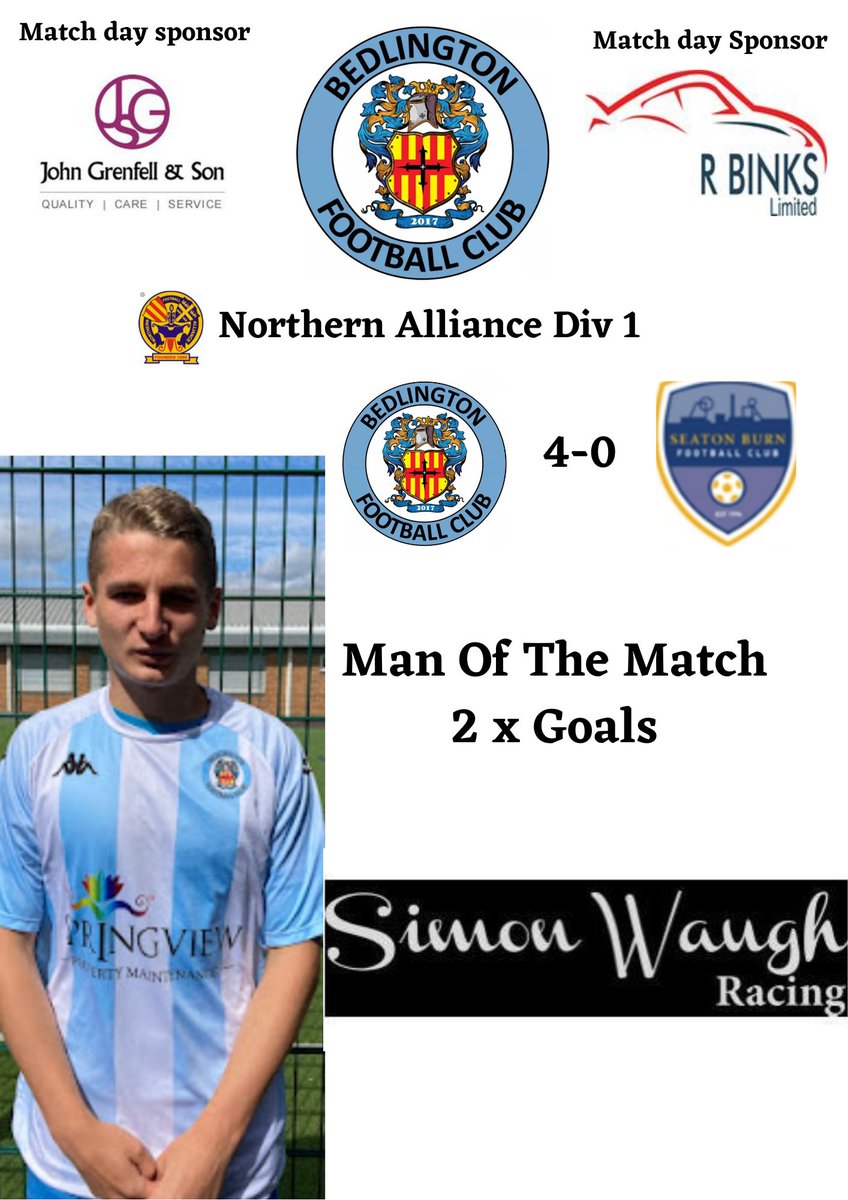 Bedlington_FC's tweet photo. Not our best performance yesterday but a comfortable win and a clean sheet sees us pick up another 3 points,we'll done to 16 year old Harry Moffett getting 2 more goals and m.o.m, hes settling into senior football nicely https://t.co/pqaN97UOW3