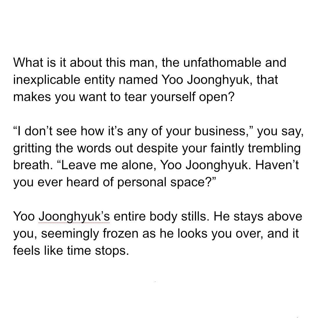 #joongdok if only someone didn’t leave me hanging yall could have had it all with this next long ass jd text based MURDER MYSTERY game (yes i said jd) ((round 2 of posting this because i’m being fucking held at gun point)) ((round 3 because i forgot picture))