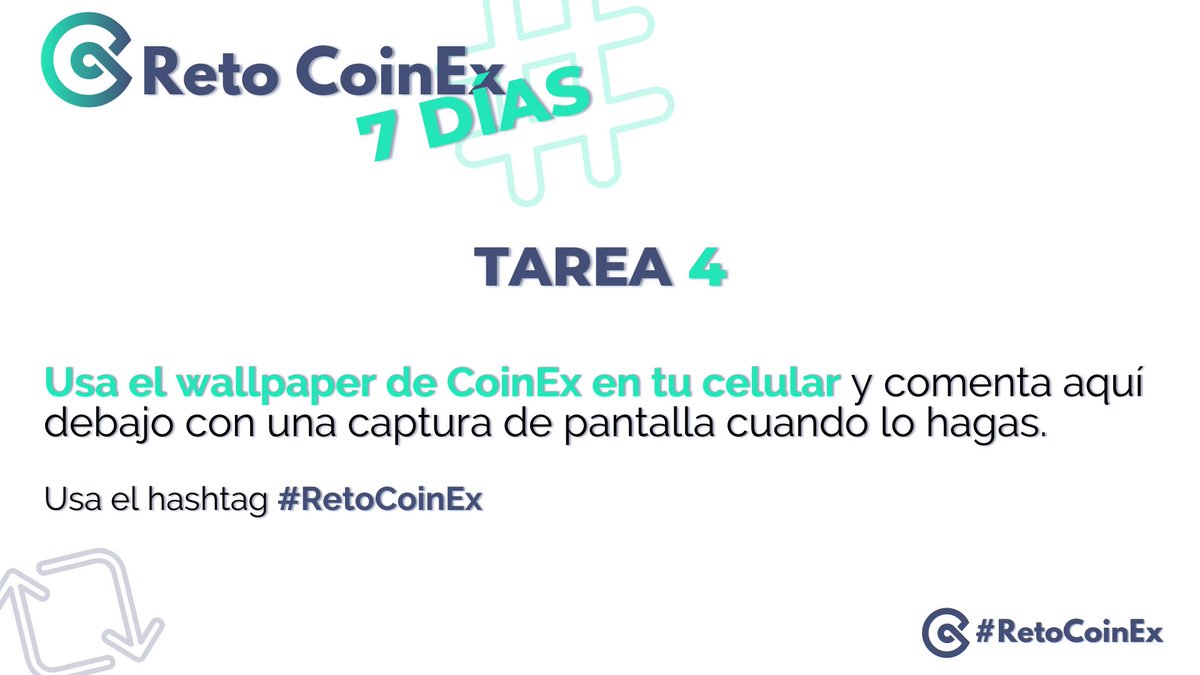 CoinExSpanish's tweet photo. 🎉Giveaway de 5000 CET con #RetoCoinEx - Tarea 4🎉
👉Usa este wallpaper de CoinEx en tu celular y comenta con una captura de pantalla
⏰Hasta el 9 de septiembre
🏆20 ganadores
👀Para compartir 5000 CET, hay que cumplir TODAS las 7 tareas! Chequeá en el hilo las reglas y tareas https://t.co/LYLWr0qZM9