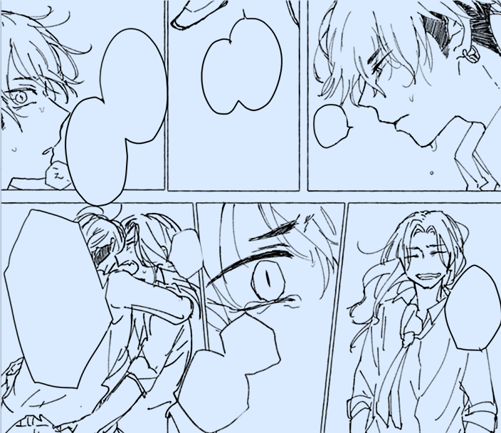 漫画っぽいの描くのは難しいね… 