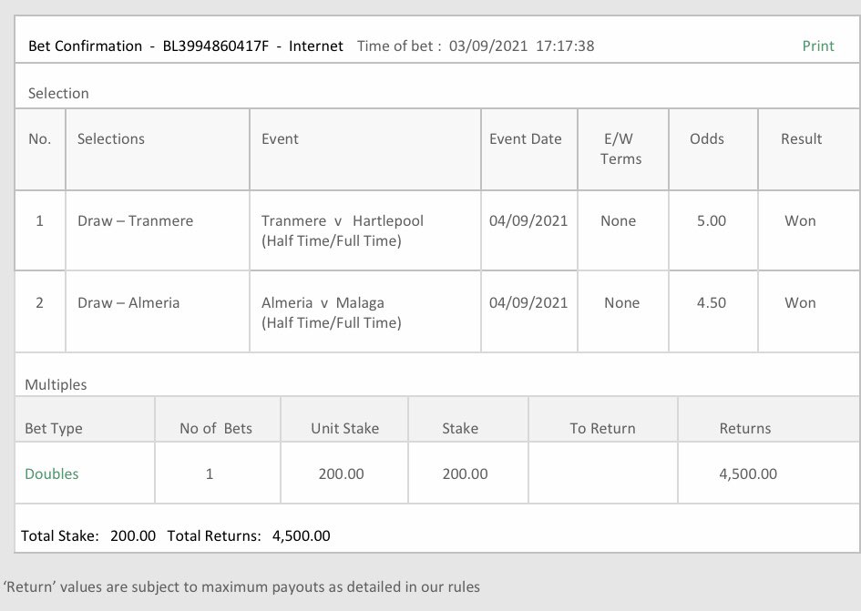 Real_Matches's tweet photo. ✅ Saturday Winning Ticket ✅

Most trusted source for football bets 💯

For more details and bookings for next ticket contact us DM or telegram! 💰💰

#bet365 #footballbetting https://t.co/pR17nub1qw