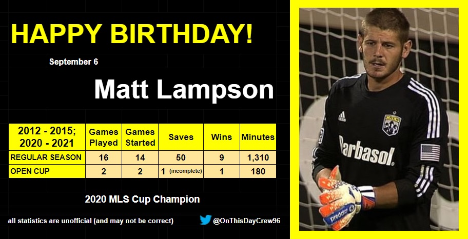 9-6
Happy Birthday, Matt Lampson!  