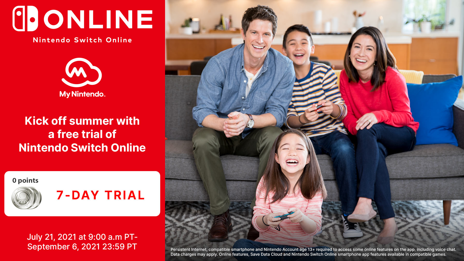 Twitter 上的Nintendo of America："Start a #NintendoSwitchOnline 7 Day Trial  without using any My Nintendo Platinum Points for this reward. Offer ends  tomorrow. More details: https://t.co/ZoxIMLFmhU https://t.co/IcKmX6P0UI" /  Twitter