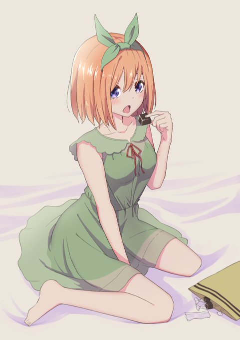 安場 夕一🎨さんがTwitterに投稿した中野四葉(五等分の花嫁)のイラスト。