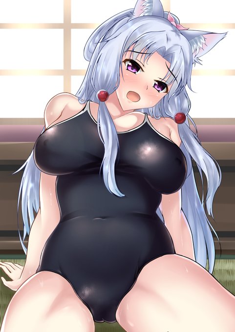 スク水イタコ姉さん描いた～!えっち差分はあとで別に載せようかな
#東北イタコ 