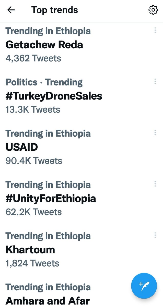 IYOBA 🇪🇹🇪🇷 on Twitter: "Hello #EthioTweeps Subject: #Hashtag I'm  wondering why the #Hashtags we are using recently have disappeared from  #Trending while other #Hashtags do exist⁉️ #AtrocitiesbyTPLF  #TPLFSURRENDERNOW #TPLFTerroristGroup ...