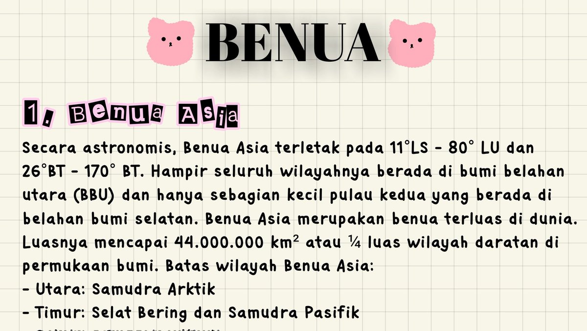 ʕ·ᴥ·ʔ catatan benua ♡