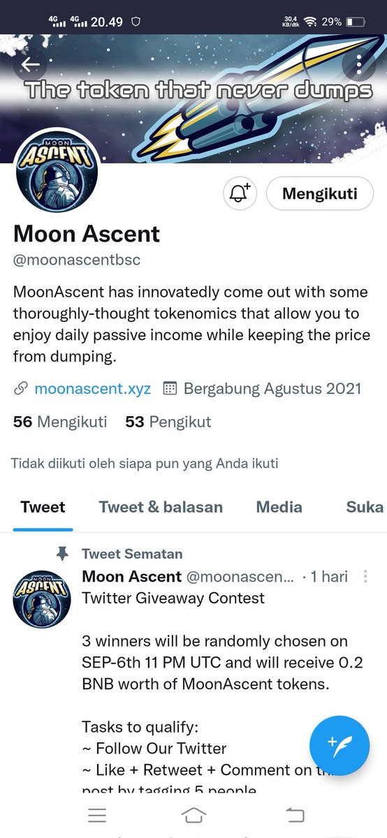 MSusanto1995's tweet photo. @moonascentbsc MoonAscent is great project. ANTI DUMP.
@muammar46668962
@LisaNEdwards
@CryptoGPO
@cz_binance 
@elonmusk

0xD66DF8a9f1446Db8B46fE121DD628D5A5a0AACCB https://t.co/KtPkAcxtgq