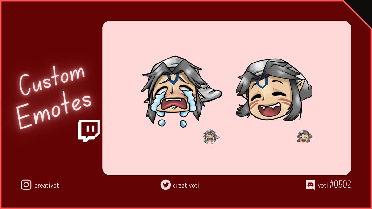 creativoti's tweet photo. Neue Emotes für den lieben Vaho :D
Hat sehr viel Spaß gemacht und ein wirklich toller Kerl!
Schaut mal bei ihm rein wenn ihr Smash, Mario und Zelda action haben wollt!
https://t.co/CYYvBEBHoV

#TwitchStreamers #twitch #twitchtv #twitchaffiliate #twitchemotes #emotes #emoteartist https://t.co/FvAiCe7CDt