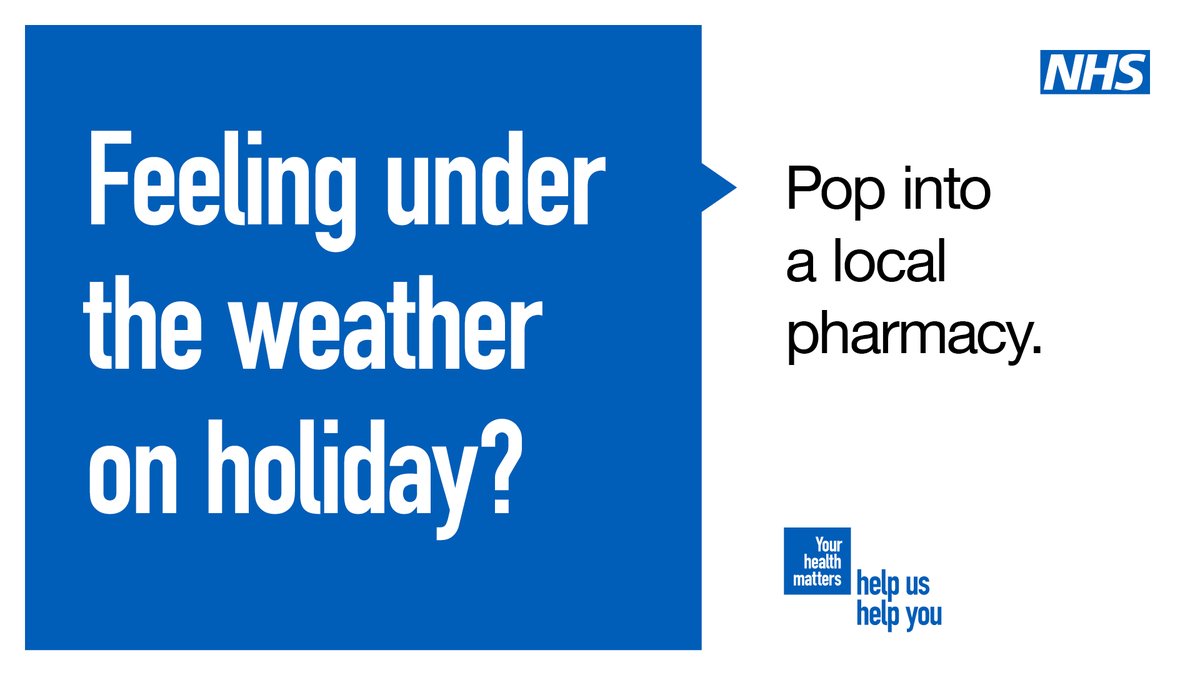 If you’re away from home and need health advice, pop into a local pharmacy where you’re staying. 

Pharmacists are qualified healthcare professionals who can help with minor health concerns and refer you to the right help if they think it’s more serious. nhs.uk/find-a-pharmacy