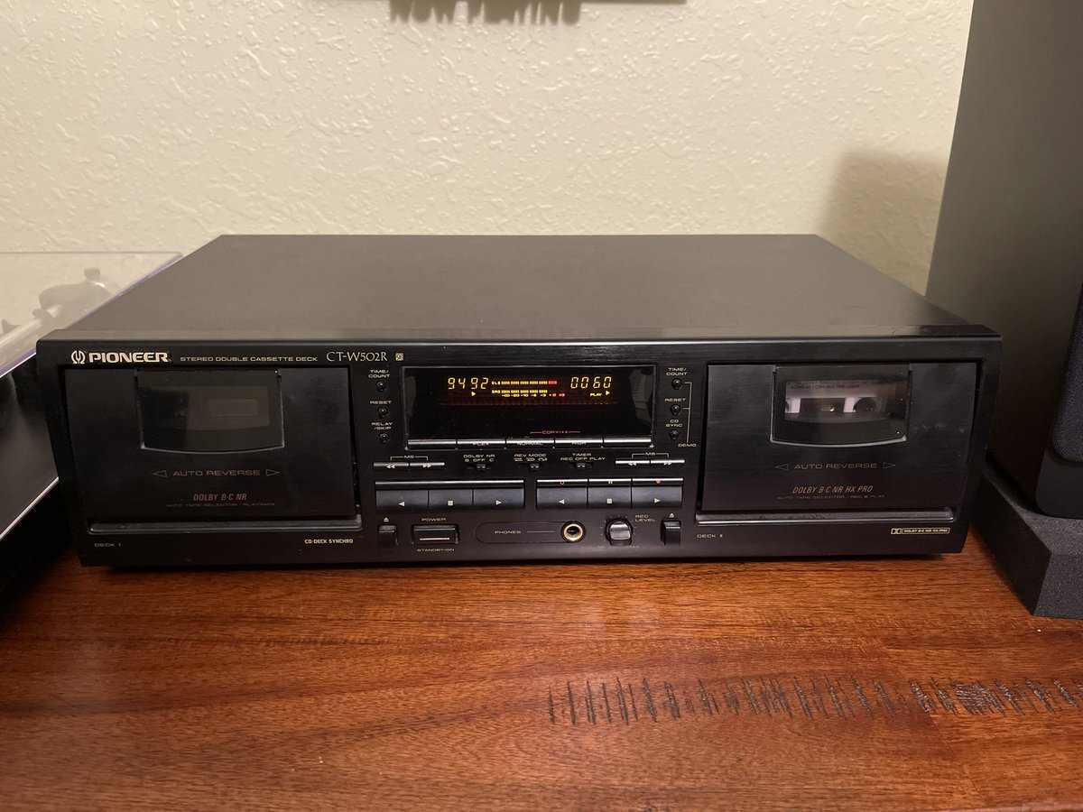 Replaced the belts on my cassette deck from high school; the belts had totally disintegrated from age.  Casettes don't sound as good as vinyls, but cool to have another item for my analog setup!