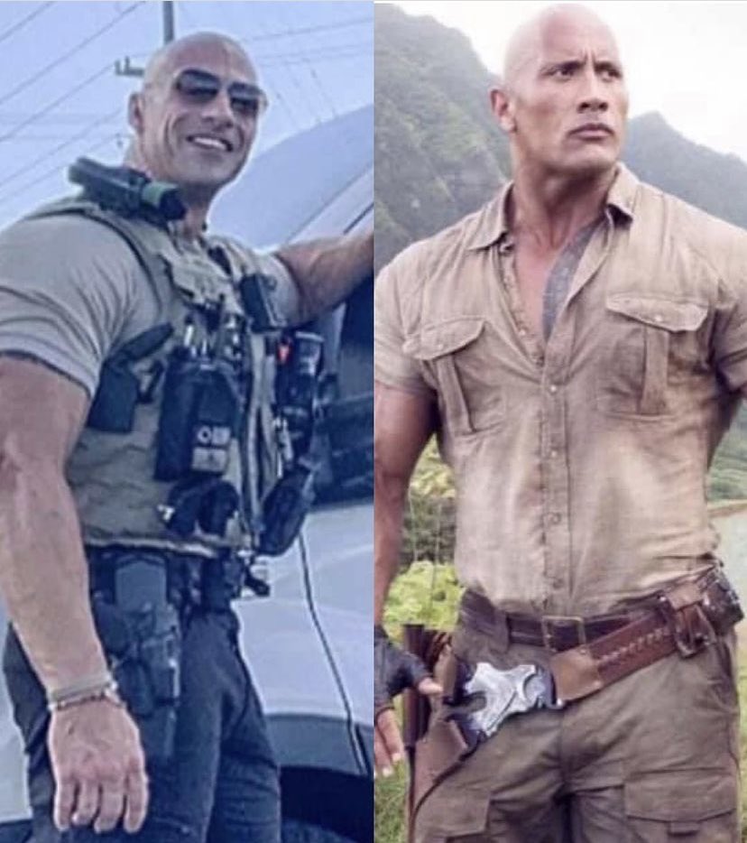 ECCTelemundo's tweet image. Se hace viral un oficial de #Alabama por su gran parecido con #TheRock. 😱 A #EricFields lo confunden mucho con el actor y hasta le piden fotografías. 
-
📸: @efields.lt IG