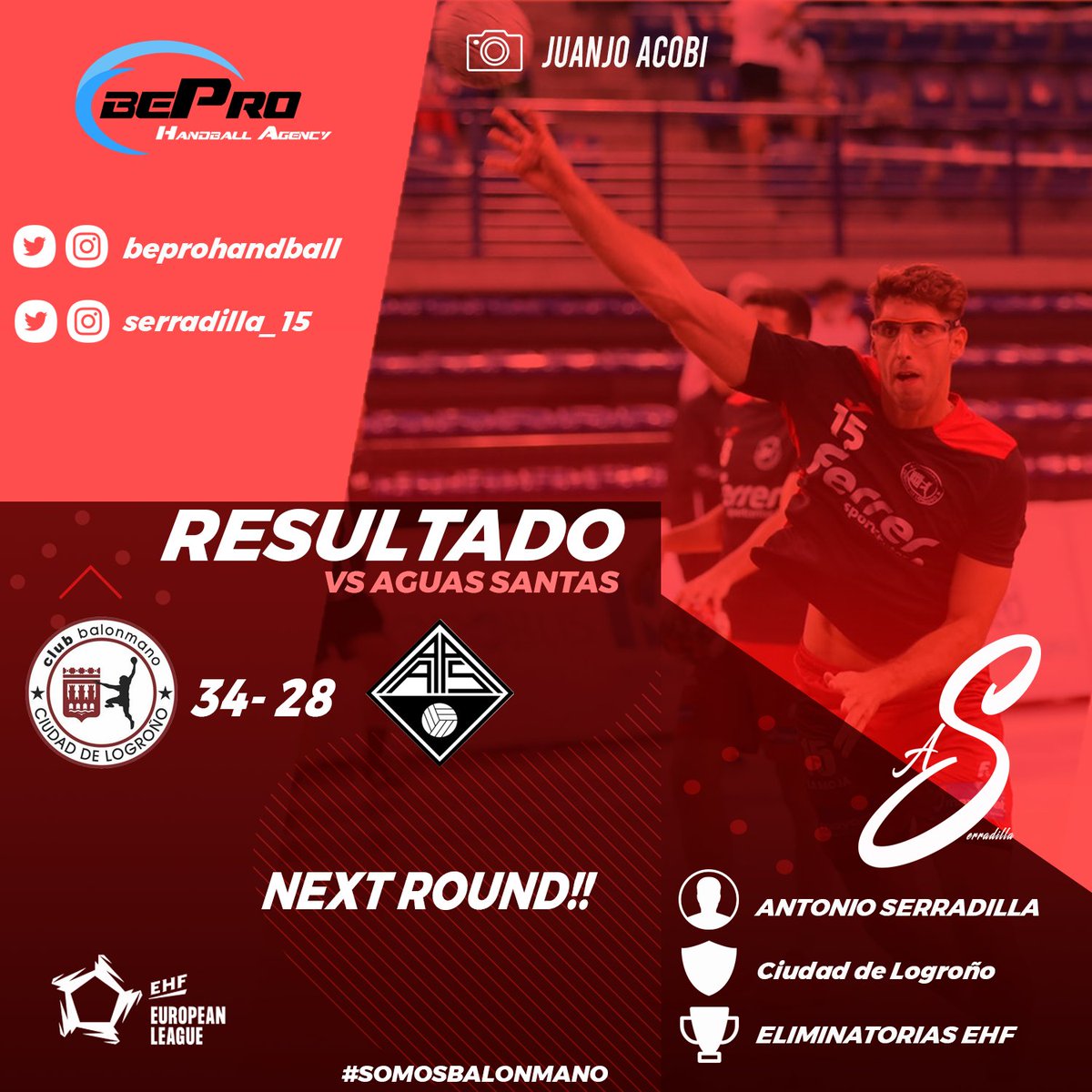 ‼️NEXT ROUND‼️

Cómo el buen vino, @cdadlogrono supo madurar el encuentro de vuelta del Qualy Round 1 de la EHF European League. Un resultado de 34-28 que permite al @cdadlogrono pasar a la siguiente ronda.
📸 Realizada por Juanjo Acobi
instagram.com/p/CTc69LxDB32/…