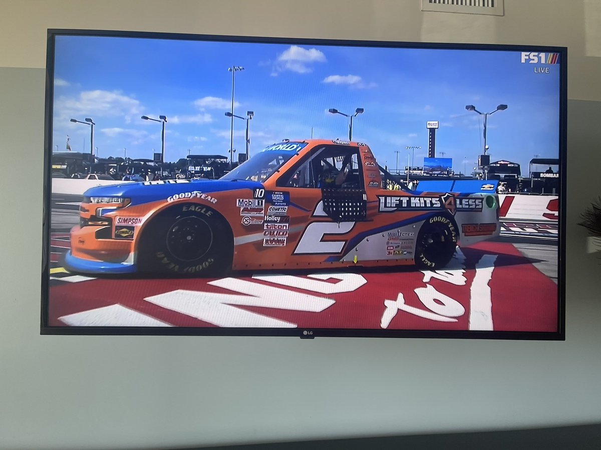 AP4Less's tweet photo. Back to back baby!! Sheldon Creed is a beast!!  $FLES @sheldoncreed @GMSRacingLLC @NASCAR_Trucks @liftkits4less @TooToughToTame https://t.co/IVUWCaMarV