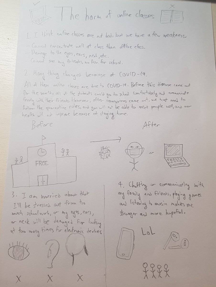 “I made a simple poster about the harm of online classes. I wrote about some of the weaknesses of online classes, and difference between online and offline,” Alex, high school
#documentarXian
#documentarChina
#onlineclasses
Xian Liangjiatan International School