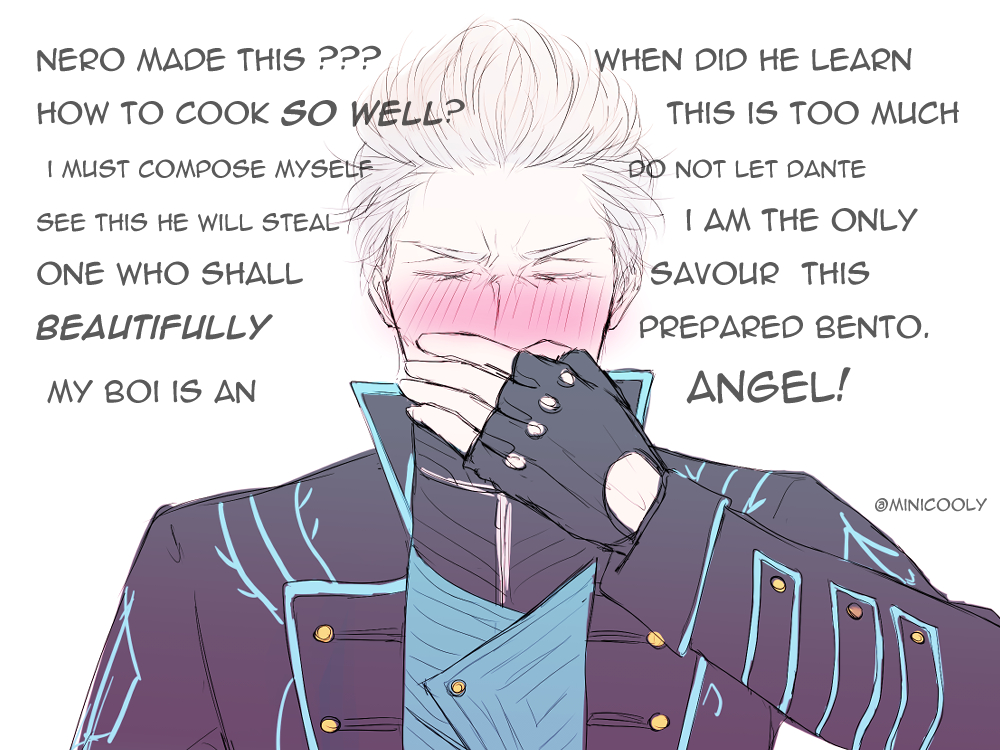 When Nero made a bento for Vergil. (His cooking skill maxed out when taking care of orphans) #DevilMayCry
