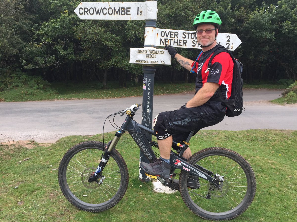 AdeLudlam's tweet photo. Couple more phone snaps from this morning’s ride on @Quantockhills with my son @ludlam87. His first proper #MTB ride ever &amp; my first for a zillion years it seems! Looking forward to the next 😎 #letsallride #cycling #quantocks https://t.co/d70yQO3DIN