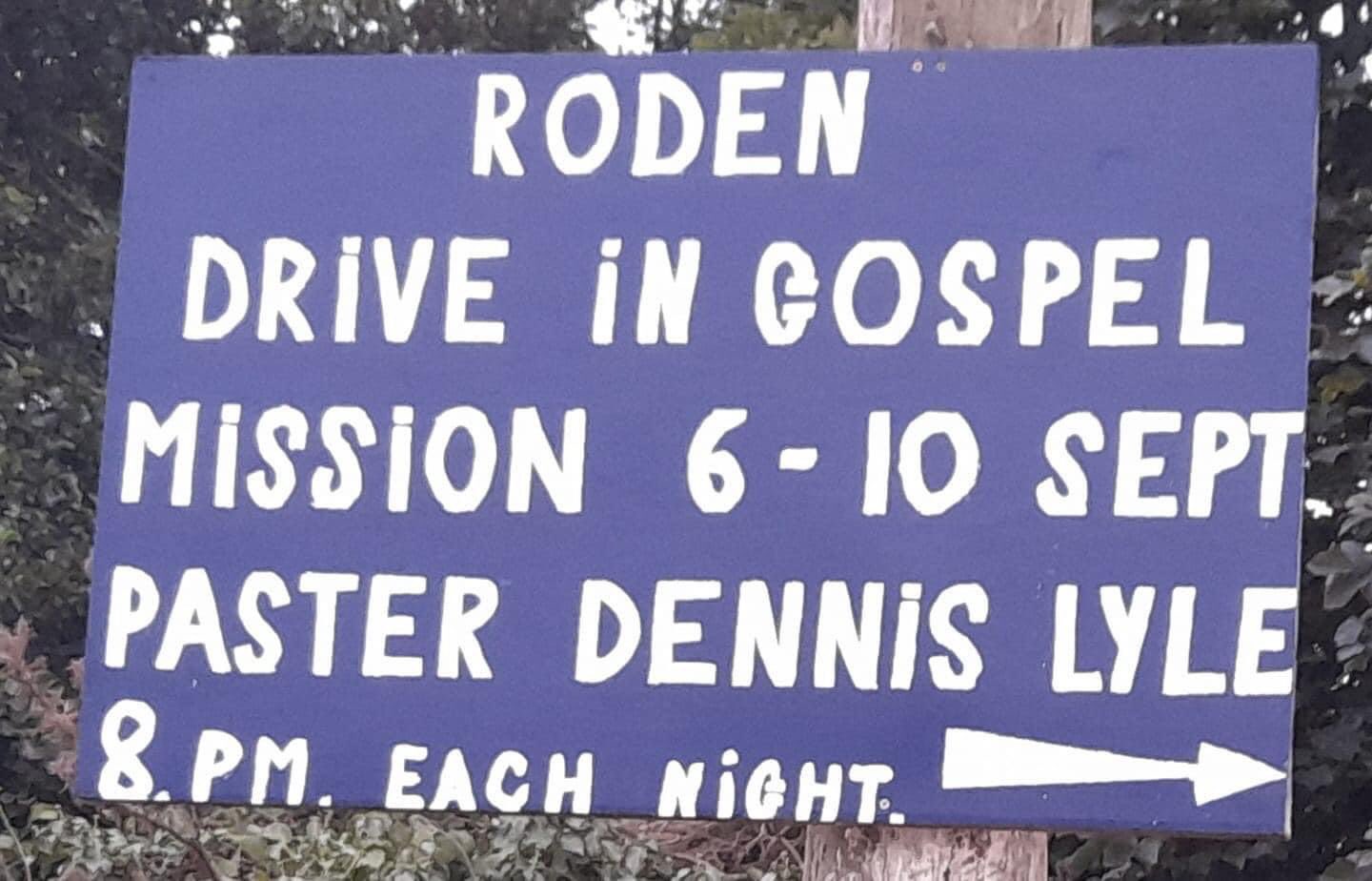 Schomberg Society on Twitter "RODEN LOL 1943 DRIVE IN GOSPEL MISSION