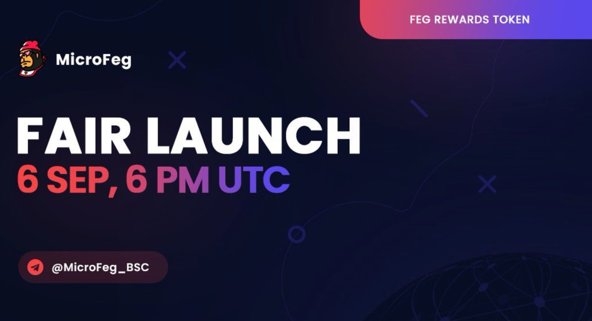 cryptogems555's tweet photo. Don't miss this one guys @MicroFEG_BSC
#MICROFEG Defi Project with $FEG Rewards.
Fair Launch 6th September 6pm UTC
Tg: https://t.co/0BnG1FPAVJ https://t.co/67rLDJJAHm
