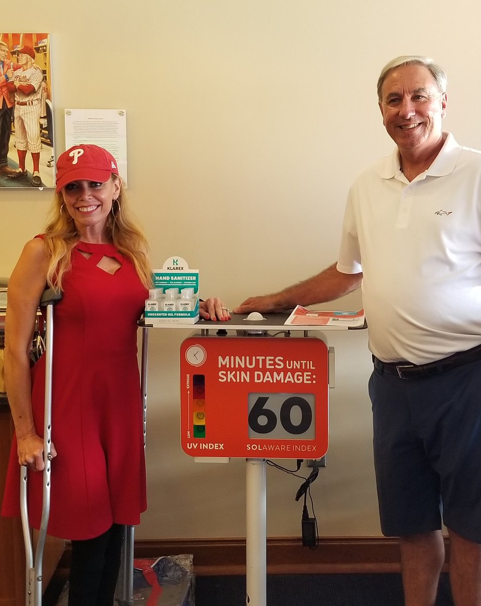 SheilaShowPHL's tweet image. Thanks to #RDKMelanomaFoundation @phillies &amp;amp; partners for its sun☀️safety awareness program. Launched new sunscreen dispensers located throughout CBP stadium at last Sunday's @phillies game w/#Phillies #HofF legend #MikeSchmidt who is a skincancer survivor. @debba1206 @mhgophils