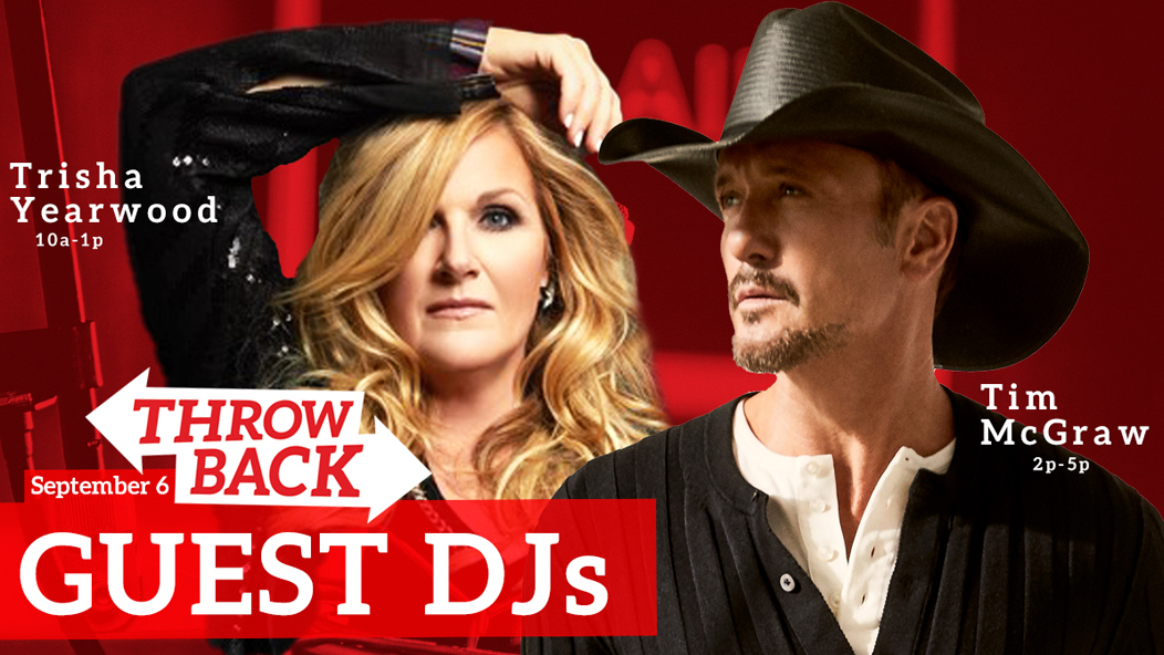 Country1071's tweet photo. π¨TOMORROWπ¨Thereβs some country icons in the house for this Labour Day Throwback! Drink it in β the stories, the timeless voices and music hand picked by the incredible @trishayearwood & @TheTimMcGraw! It all starts at 10am.π#GUESTDJs #LabourDay https://t.co/jjlDJcglsP
