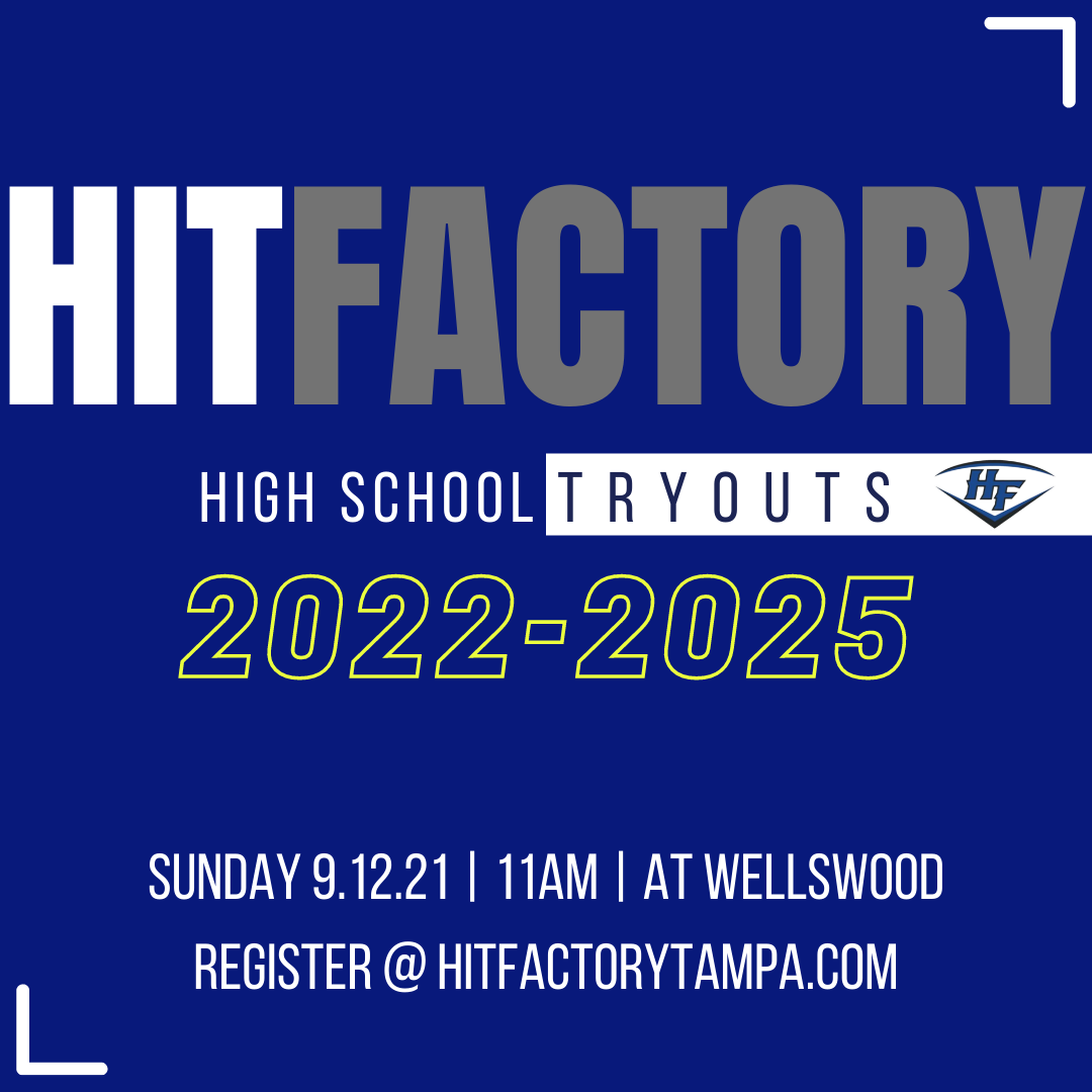 HitFactoryTampa's tweet photo. Mark your calendar high school players and parents #HFtampa tryouts will be held on 9.12.21. Please help us spread the word by sharing this post. We're excited to start #fallball and would love the help from our #HitFactory Family.
Thank You! https://t.co/NfOaSRjGnm
