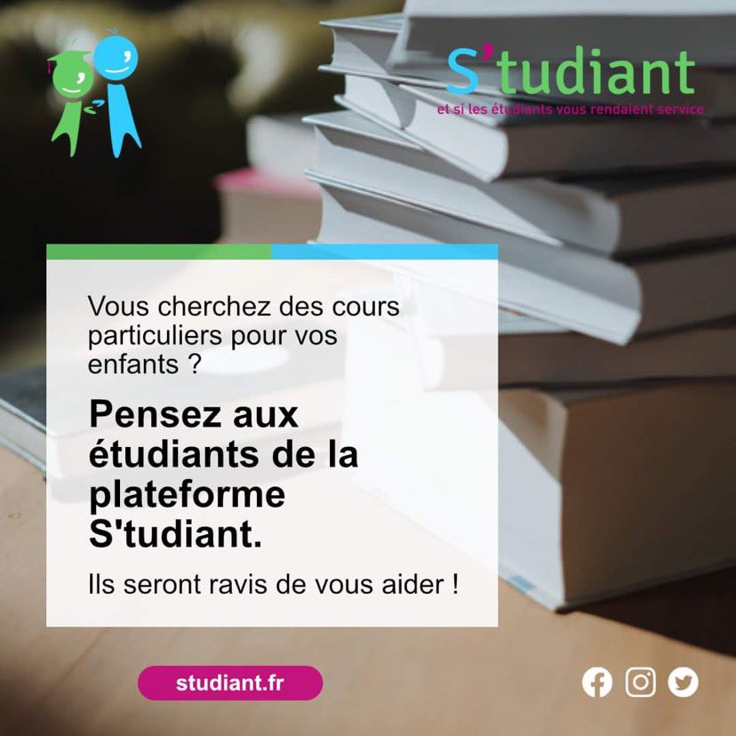 StudiantOffici1's tweet photo. Et oui la rentrée est là, et les premiers cours aussi..!
Vous cherchez de l'aide pour vos enfants, pensez à nos étudiants ! 👩‍🎓👨🏾‍🎓 #etudiant #college #lycee #école #aide #cours #studiant #merci #rentreescolaire #parents #university https://t.co/rZVPrKhDup