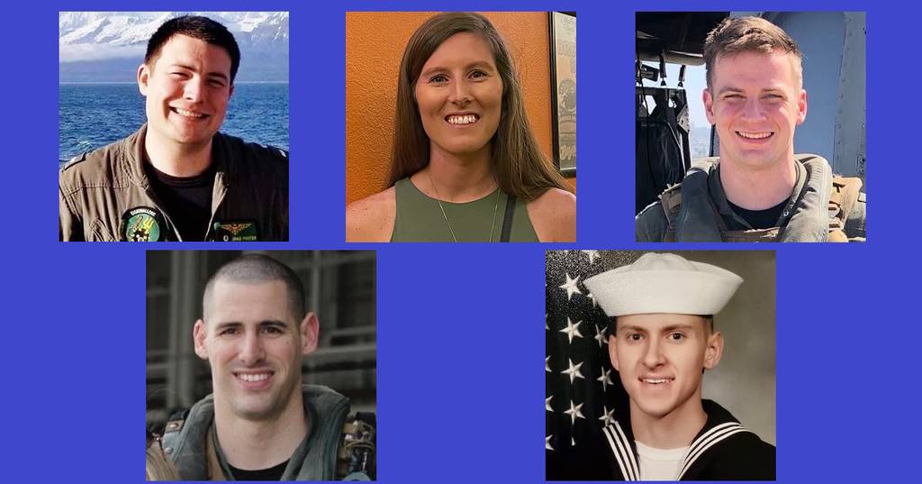 NavyTimes's tweet photo. The Navy has identified the five sailors who died in a helicopter crash in the Pacific Aug. 31.
https://t.co/pivTHwotX4 https://t.co/ebyfnCcfoe