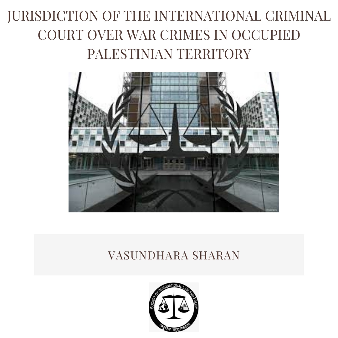 SILPNUJS's tweet photo. "While the question of Palestine’s statehood remains unresolved under international law, its acceptance as a State under the Rome Statute is a step forward."

Vasundhara Sharan writes on Palestine. Read it here - https://t.co/QUT2Eu817X https://t.co/SQhysDY9aU