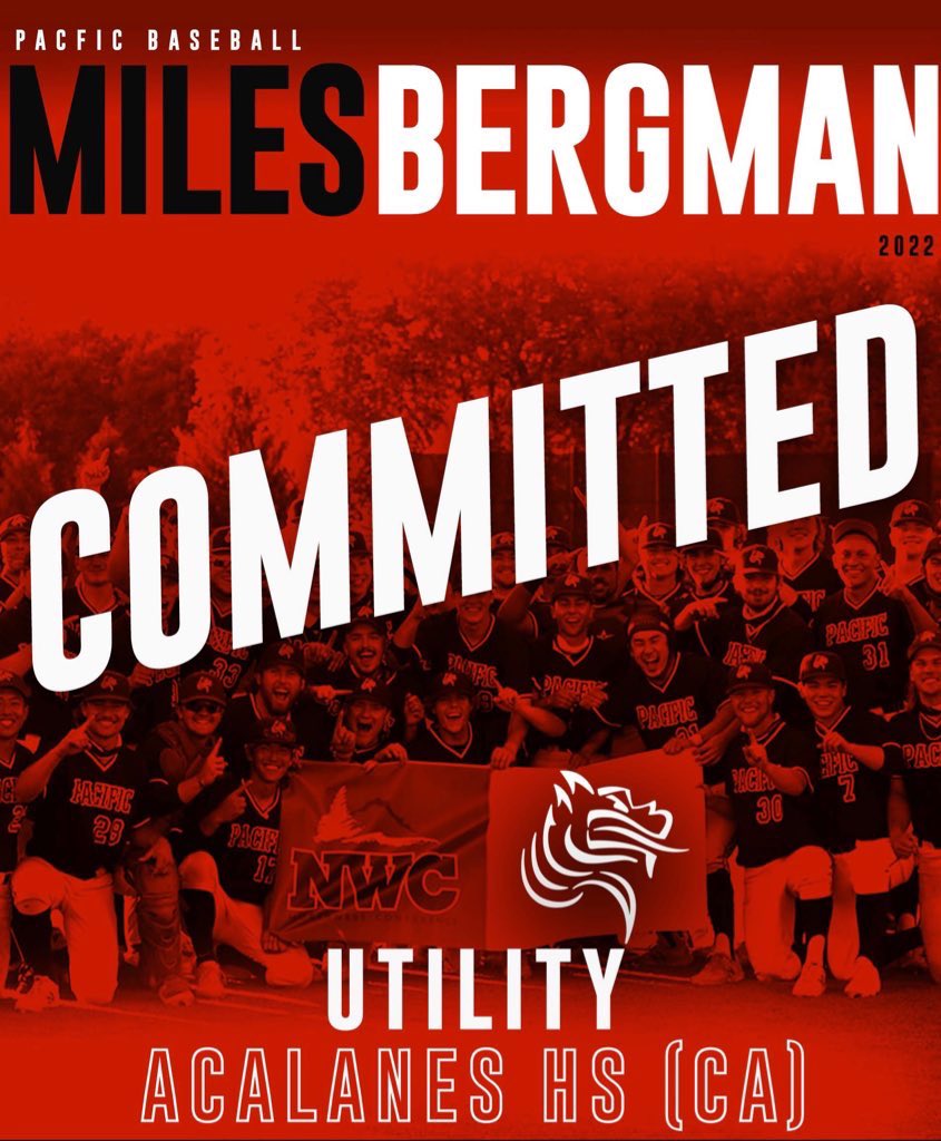 I am excited and honored to announce my commitment to Pacific University! I would like to thank my Parents, coaches and teammates for supporting and helping me throughout this journey.GoBoxers!Ring the bell! @BoxersBaseball @C_hornsby07 @BrianTBillings @ZootsBaseball