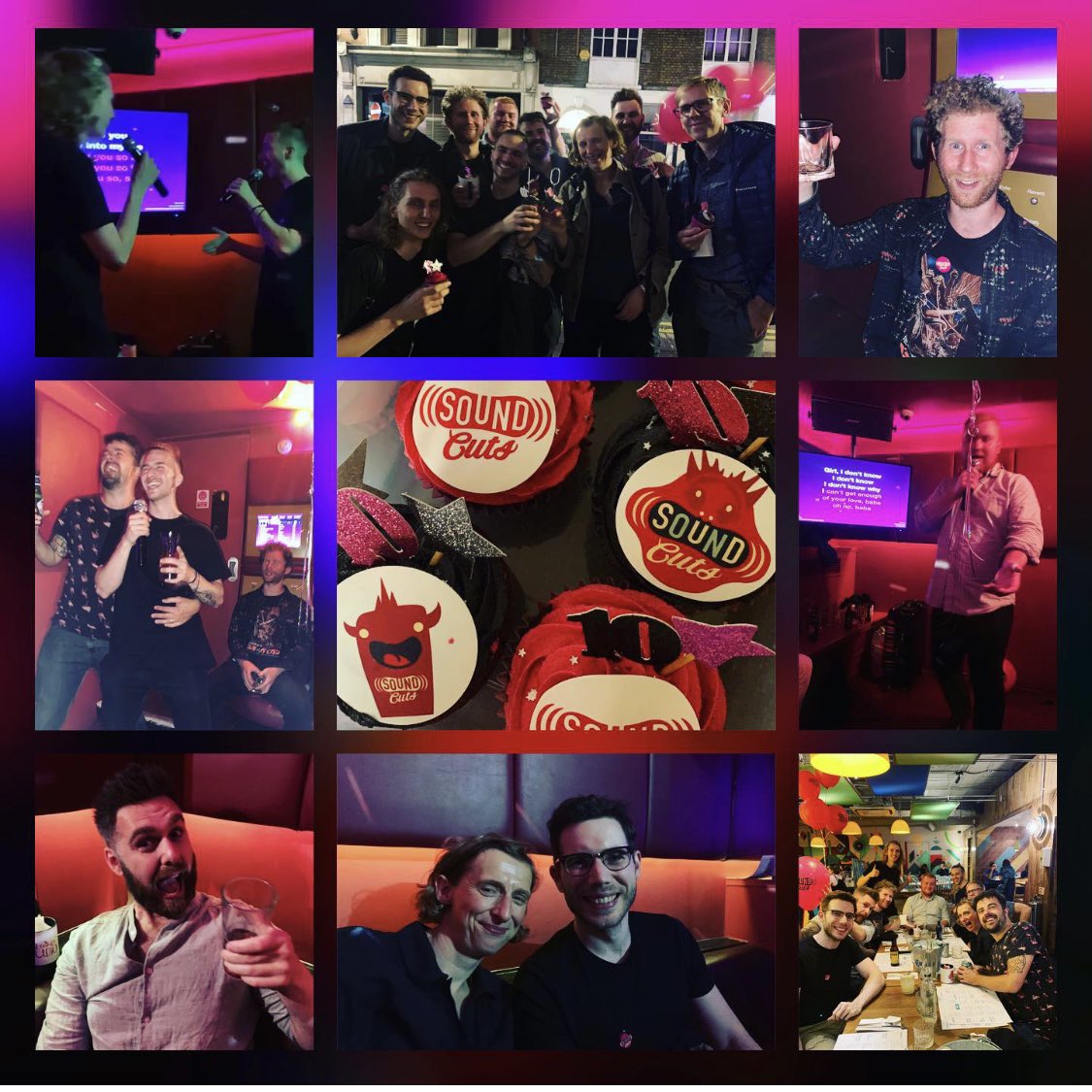 We finally had our Christmas2019/Christmas2020/Soundcuts10thBirthday night out. Sore throats this morning! #bestteam #birthday #karaoke