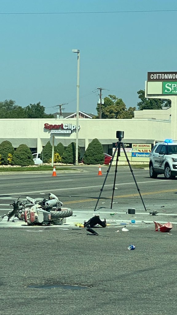Really bad motorcycle crash at the Highland Dr. &amp; Murray Holladay Rd. intersection. Most of it is shutdown. <a href="/KUTV2News/">KUTV2news</a>