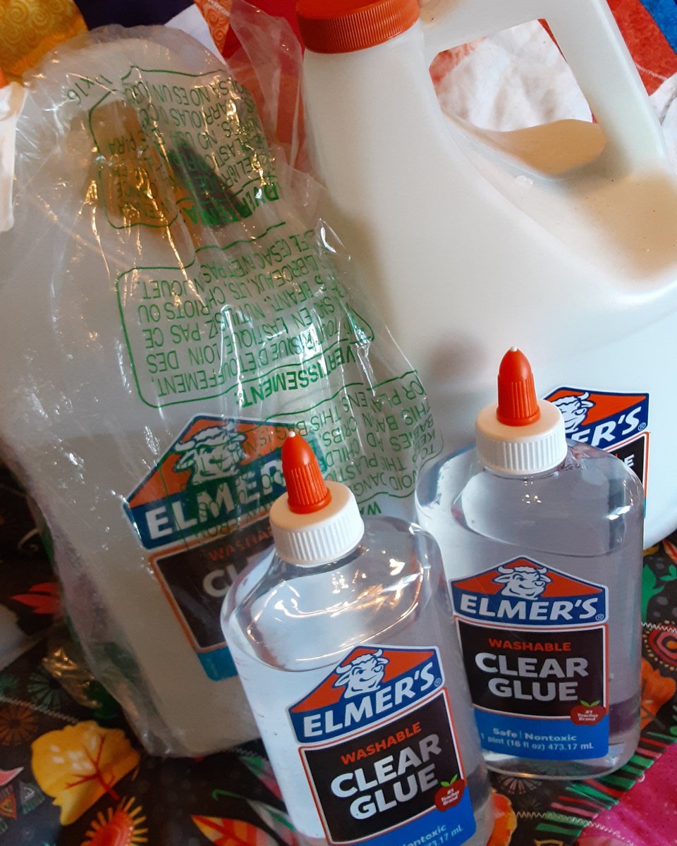TidePoolPotions's tweet photo. All the glue! So much glue goes into slime making, and I have a few different types. The smaller bottles will be for ultra clear slime, and the larger clear glue will be for regular colored clear slime. The large white gallon will be for regular ole color slime. #slime #slimeshop https://t.co/yAlZgYZIMD