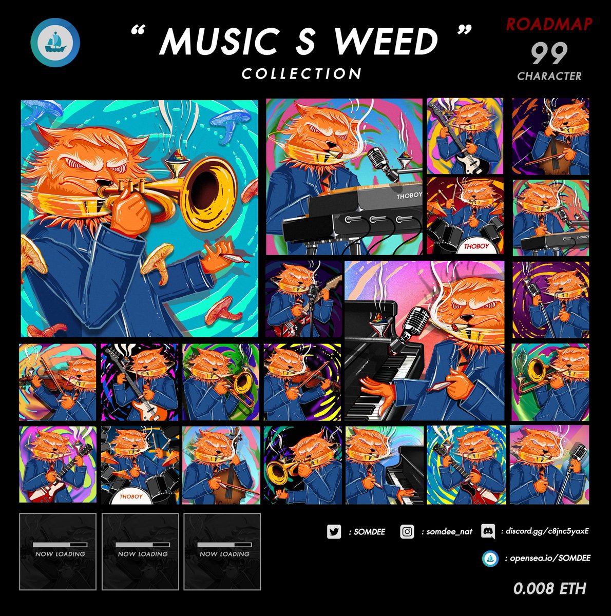 ✌New Collection
🔥"MUSIC S WEED"🔥
DROP AT OPENSEA
opensea.io/SOMDEE

#NFTCommmunity #nft
#NFTTHAILAND 
#NFTcollection