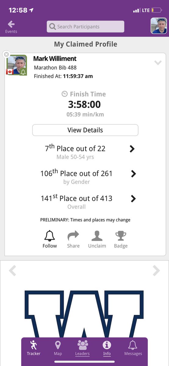 MarkWilliment's tweet photo. Pulled off 3:58 for my first ever marathon in Manitoba. 7th place in my age group, but the other runners were pretty old. https://t.co/z81Ew7oVrH