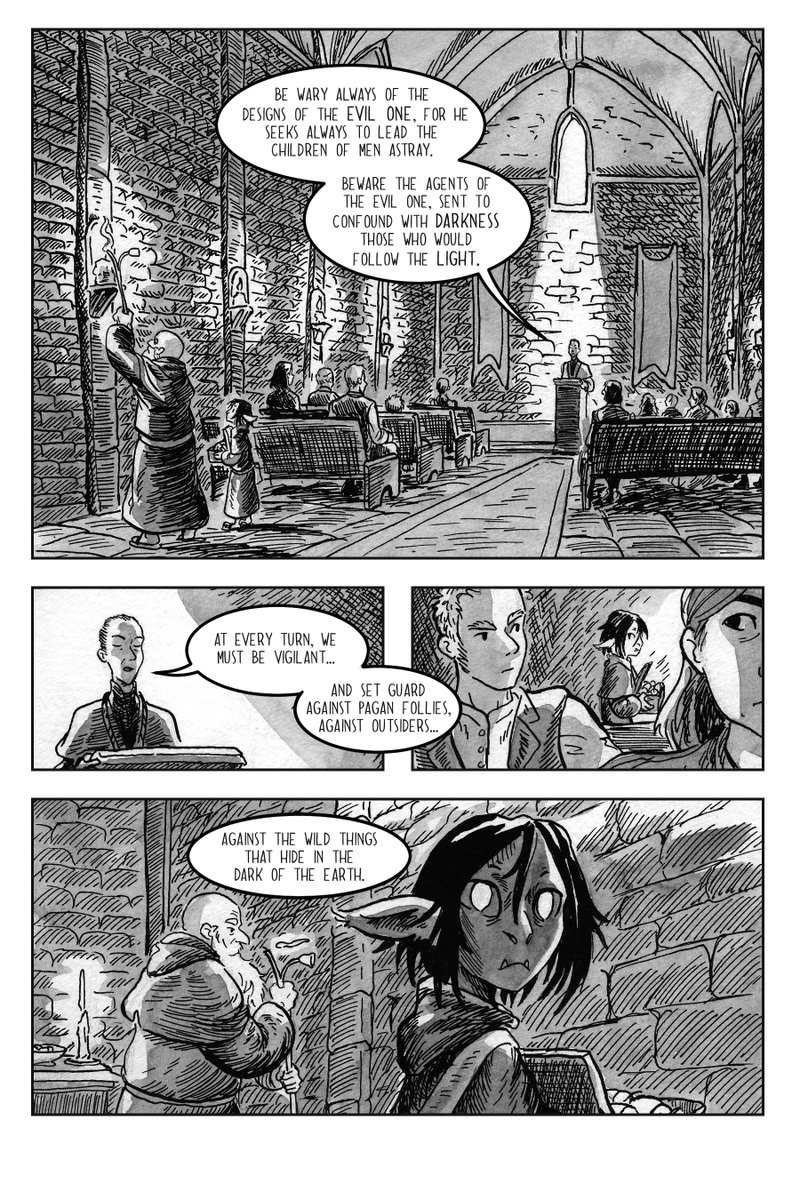 THE GOBLIN tells the story of mysterious creature living among the monks of a secluded abbey. You can download the full comic now, pay what you think is fair! https://t.co/sLemWKUQ5c 