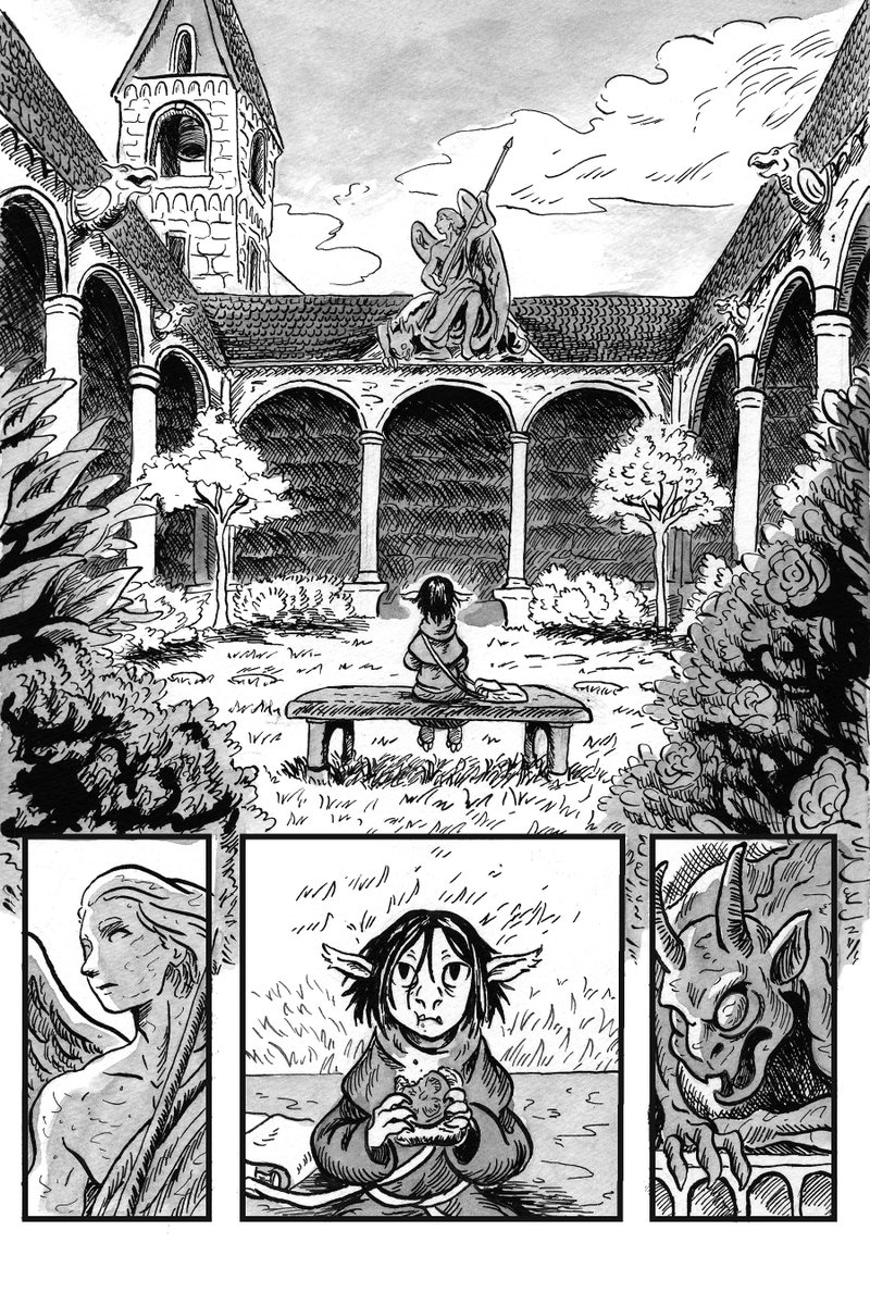 THE GOBLIN tells the story of mysterious creature living among the monks of a secluded abbey. You can download the full comic now, pay what you think is fair! https://t.co/sLemWKUQ5c 