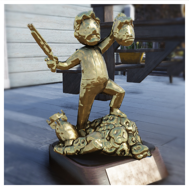 ElRefugioDeKaru's tweet photo. ¡Al fin llegué al rango 32 de supervisor en Nuclear Winter y reclamé mi trofeo dorado 😍 recuerden que NW dejará de estar disponible en el juego a partir del 8 de Septiembre😊💛 #fallout76 #fallout76nw https://t.co/vHVAbZvu2D