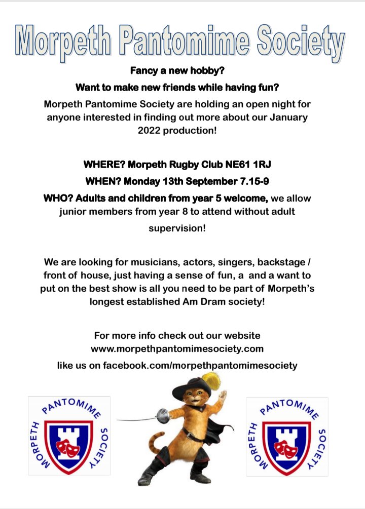 Morpeth Pantomime Society tweet media