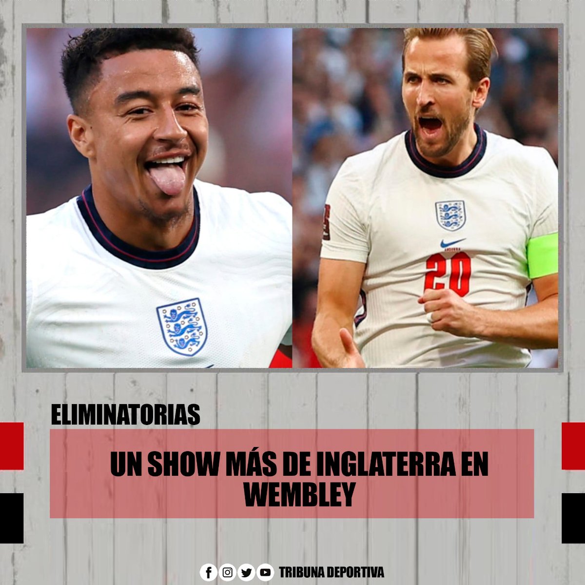 PeruTribuna's tweet photo. ▶️#Inglaterra goleó 4-0 a Andorra en Londres.
▶️#Lingaard (18' y 78') Kane (72') y Saka (85').
▶️Suman 15 de 15 de puntos en su grupo.
▶️#harrykane suma 40 goles y se acerca a los 53 de #Rooney.
▶️Lingaard anotó con su selección luego de 3 años. 🏴󠁧󠁢󠁥󠁮󠁧󠁿💥

#TribunaDeportiva https://t.co/fjpDD1VAyg