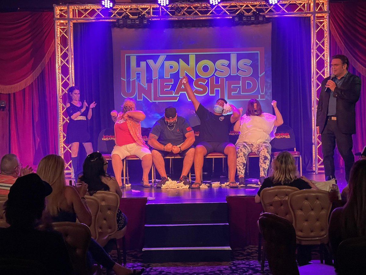HypnotistKevin's tweet photo. Come check out Hypnosis Unleashed nightly inside @4QueensLV . https://t.co/QWzIM0WqBc https://t.co/PfhW6Nkfkw