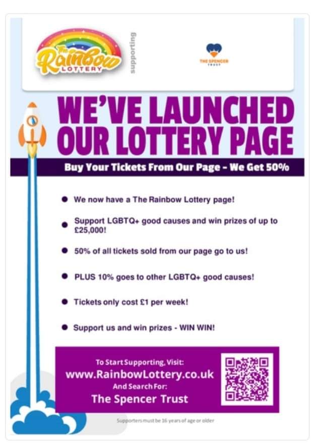 You've got to be in it to win it

Tickets are £1 and 50% of sales goes to The Spencer Trust which will he put straight back into helping the lgbtq community in Nottingham.

#rainbowlottery #inittowinit #community #Nottingham