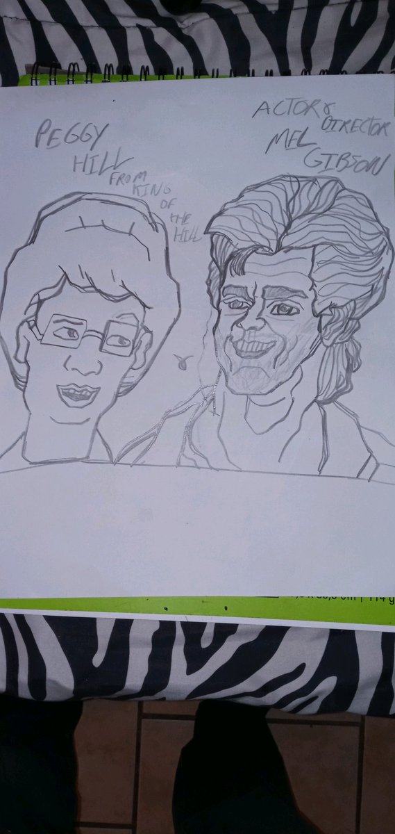 I Drew #PeggyHill from King of the Hill with actor and director #MelGibson