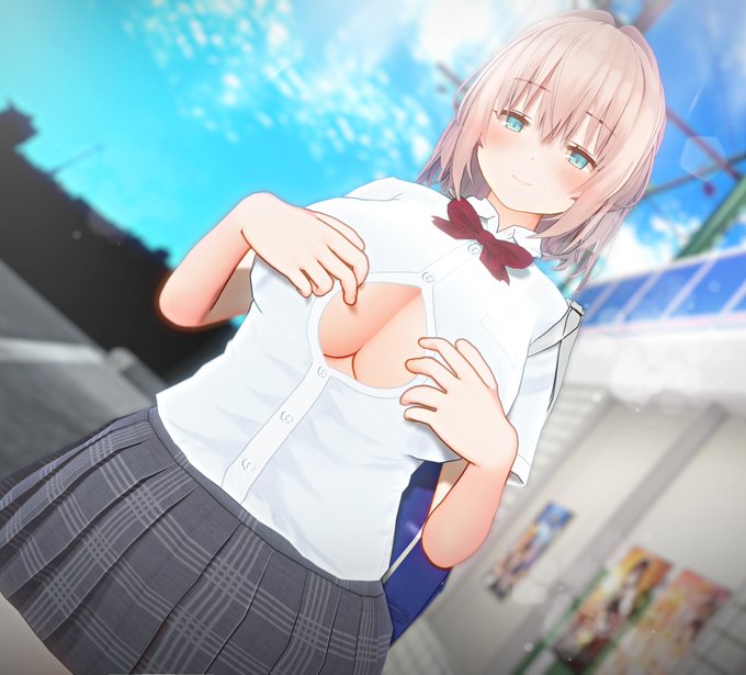 朝の誘惑の谷間 