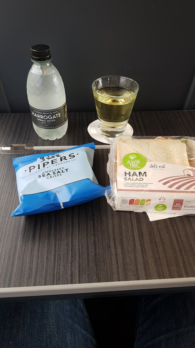 WandererWelsh's tweet photo. If I travel by @ScotRail from Dundee to Edinburgh, I'm not allowed to drink alcohol on board. But the same journey today on @LNER and I was delighted to receive a glass of wine as part of my complimentary goodies. Confusing to the majority of people who don't know the difference. https://t.co/BnAyAb7diZ
