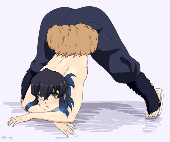 ScardyaさんがTwitterに投稿した嘴平伊之助(鬼滅の刃)のイラスト。