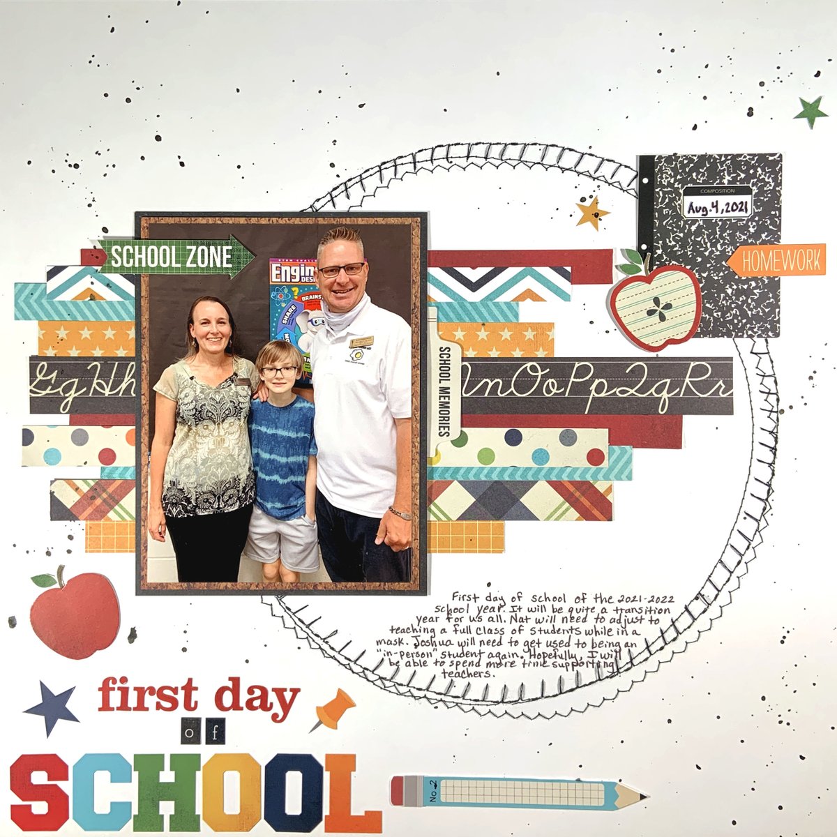 PaperRecollect's tweet image. Today's first day of school layout is inspired by @christysbeautifullife 30 Days of Sketches Round 8 Day 3 combined w/ Scraptember layering challenge.  paperrecollections.blogspot.com/2021/09/first-…
#30dscbl8
#scraptember2021
#scrapbookinglayout
#scrapbooklayout
#scrapbookpage
#scrapbooking